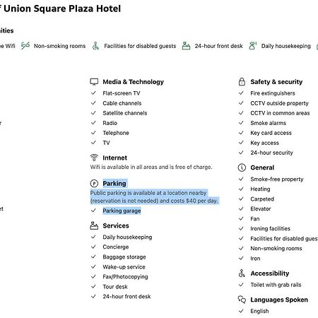 Union Square Plaza Hotel San Francisco Eksteriør billede